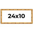 thumbnail image 1 of 24x10 Frame Gold Bamboo Solid Wood Picture Frame | 0.75 Inch Moulding Width | Interior Frame Depth, 1 of 8