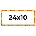 thumbnail image 1 of 24x10 Frame Gold Bamboo Solid Wood Picture Frame | 1 Inch Moulding Width | Interior Frame Depth, 1 of 8