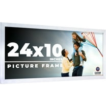 24x10 Frame Silver Real Wood Picture Frame Width 0.75 inches | Interior Frame Depth 0.5 inches |