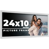 24x10 Frame White Real Wood Picture Frame Width 0.75 inches | Interior Frame Depth 0.5 inches |