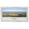 thumbnail image 1 of 24x10 Frame White Real Wood Picture Frame Width 1.5 inches | Interior Frame Depth 0.5 inches | Barn, 1 of 8