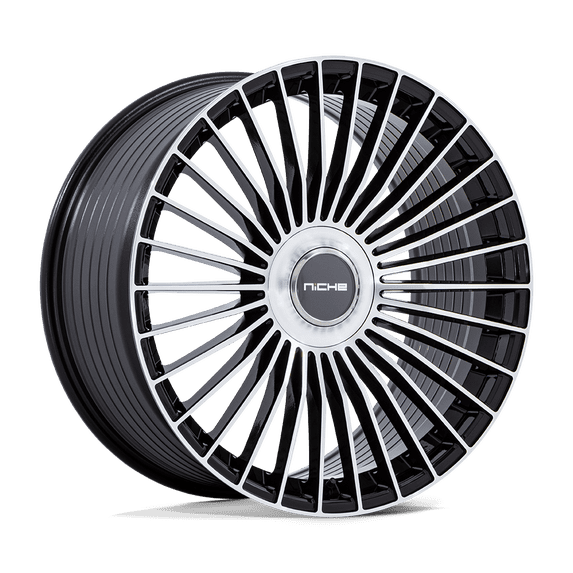 24x10 Niche NC282 Serene Gloss Black W/ Machined Face Wheel 5x112/5x120 (35mm)