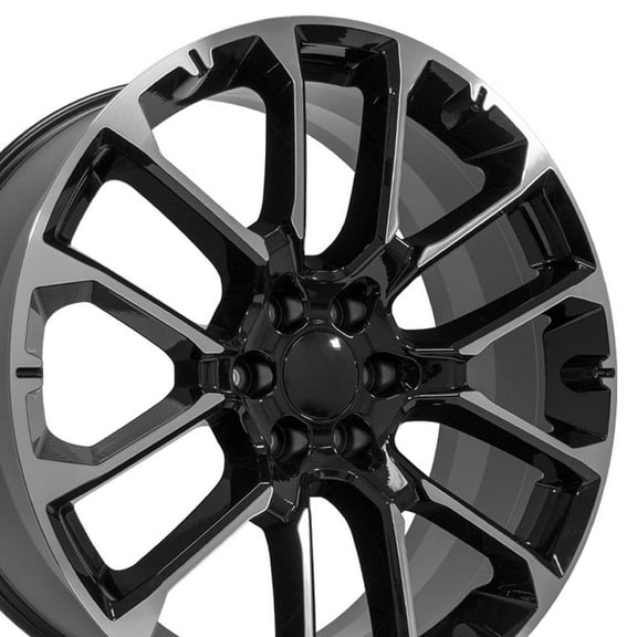 OE Wheels CV67 24 Inch Rim Fits Suburban 1500 High Country Style 6x139.7 24x10 Gloss Black Machined - Hollander 14079 (1)