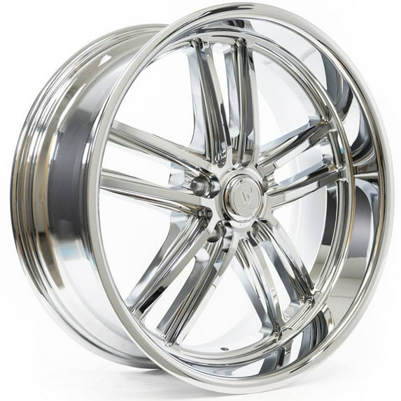 24x10 Resto R103 Maverick Milled Window Chrome Plated Wheel 6x5.5 (25mm)