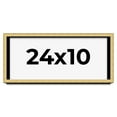 thumbnail image 1 of 24x10 Shadow Box Frame Gold | 1.375 Inches Deep Real Wood Contemporary Shadowbox Display Frame | UV, 1 of 7