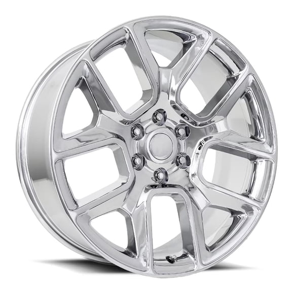 New 24x10 Inch Wheel for Ram Truck 1500 FR 76 Style 24 inch Chrome Alloy Rim 5x5.5" Bolt-Pattern 15mm Offset - Factory Reproduction Wheel
