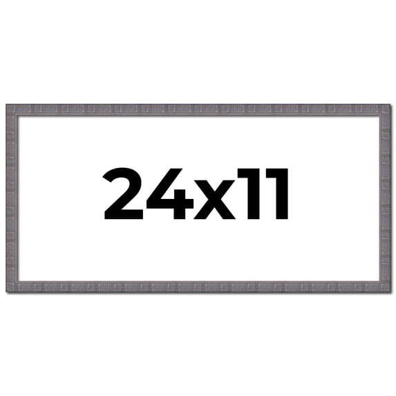 24x11 Frame Blue Kingsley Pewter Solid Wood Picture Frame Width 0.75 Inches |Interior Depth 0.5