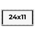 thumbnail image 1 of 24x11 Frame Brushed Silver Solid Wood Picture Frame | 0.75 Inch Moulding Width | Rabbet Depth 0.75, 1 of 5