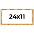 thumbnail image 1 of 24x11 Frame Gold Bamboo Solid Wood Picture Frame | 1 Inch Moulding Width | Interior Frame Depth, 1 of 8