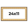 thumbnail image 1 of 24x11 Frame Gold Plein Aire Solid Wood Picture Frame Width 2 Inches | Interior Frame Depth 0.5, 1 of 8
