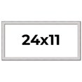 thumbnail image 1 of 24x11 Frame Silver Inner Slope Bevel Picture Frame | 1 Inch Moulding Width | 0.75 Inch Rabbet Depth, 1 of 8