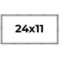 thumbnail image 1 of 24x11 Frame Silver Picture Frame - Complete Modern Photo Frame Includes UV Acrylic Shatter Guard, 1 of 8