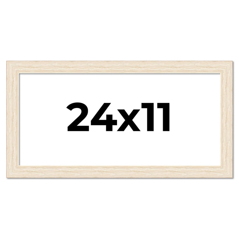 24x11 Frame White Real Wood Picture Frame Width 1.5 inches