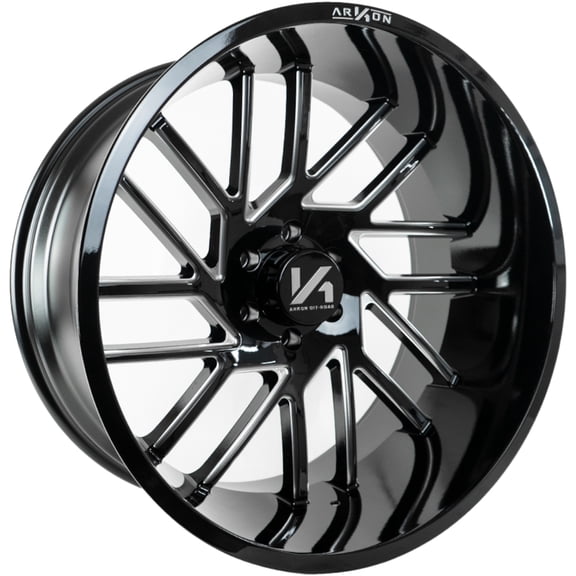 24x12 Black Milled Wheel ARKON OFF-ROAD Mandela (Proper Directional) 6x5.5 -51