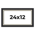 thumbnail image 1 of 24x12 Frame Black Real Wood Picture Frame Width 2.25 Inches | Interior Frame Depth 0.5 Inches |, 1 of 8