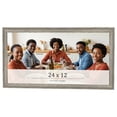 thumbnail image 1 of 24x12 Frame Grey Solid Wood Picture Frame Width 1 Inches | Interior Frame Depth 0.5 Inches |, 1 of 8