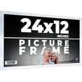 thumbnail image 1 of 24x12 Frame Silver Real Wood Picture Frame Width 0.75 inches | Interior Frame Depth 0.5 inches |, 1 of 8