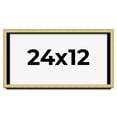 thumbnail image 1 of 24x12 Shadow Box Frame Gold | 1.375 Inches Deep Real Wood Contemporary Shadowbox Display Frame | UV, 1 of 7