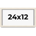 thumbnail image 1 of 24x12 Shadow Box Frame White | 1.125 Inches Deep Real Wood Rustic Shadowbox Display Frame | UV, 1 of 5