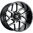 thumbnail image 1 of 24x12 Vision Off-Road 360 Sliver Black Machined Wheel 8x6.5 (-51mm), 1 of 2