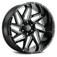 thumbnail image 1 of 24x12 Vision Off-Road 361 Spyder Gloss Blk Milled Wheel 8x170 (-51mm), 1 of 2