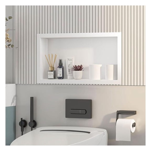 24x12 White Shower Niche for Shower Wall,Bathroom Medicine Cabinet Recessed,Surface Mount Medicine Cabinet,Small Bathroom Wall Cabinet,Recessed Wall Niche for Over Toilet Storage/Living Room