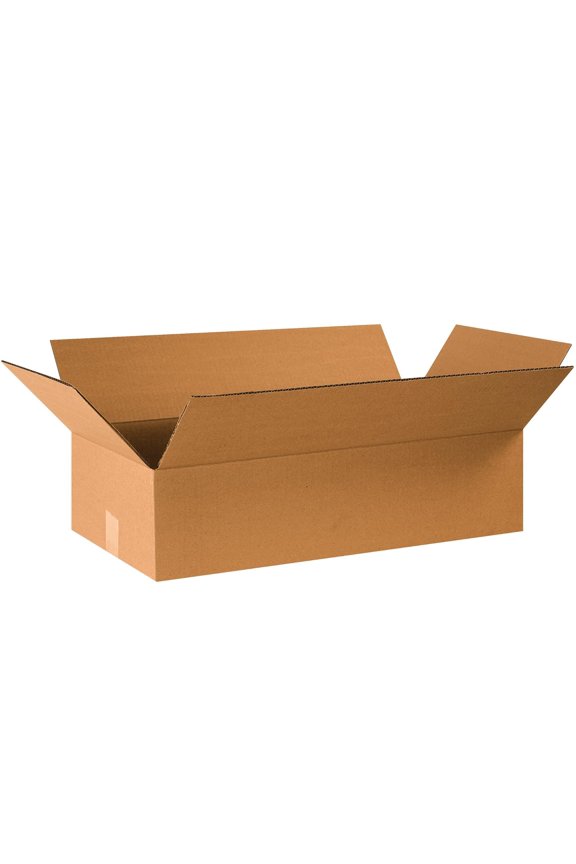 24x12x6 Flat Corrugated Boxes, Flat, 24L x 12W 6H, Pack of 20 | Shipping, Packaging, Moving, Storage Box for Home or Business, Strong Wholesale Bulk Boxes