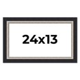 thumbnail image 1 of 24x13 Frame Black Real Wood Picture Frame Width 2.25 Inches | Interior Frame Depth 0.5 Inches |, 1 of 8