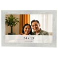 thumbnail image 1 of 24x13 Frame White Real Wood Picture Frame Width 1.5 inches | Interior Frame Depth 0.5 inches | Barn, 1 of 8