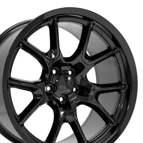 OE Wheels DG21 20 Inch Rim Fits Challenger 50th Anniversary Style 5x115 20x10 Gloss Black - Hollander 10369 (1)