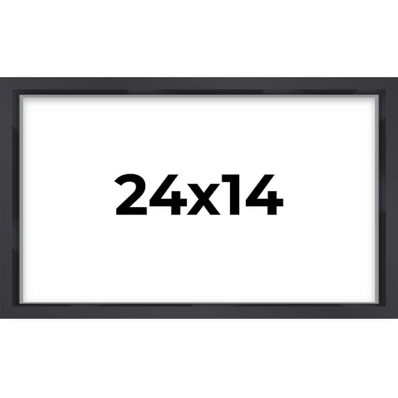 24x14 Black Shadowbox Frame - Interior Size 24x14 by 1 Inches - Made to Display Items Up To 1 Inches Deep