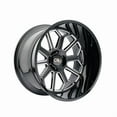 thumbnail image 1 of Cali Off-Road 9117-24478BM Auburn 9117 Gloss Black Milled Wheel - 24 x 14 in., 8-180 mm, -76 mm, 124.1 mm, 1 of 3
