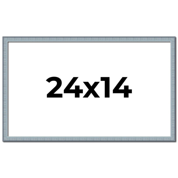 24x14 Distressed/Aged Complete Wood Picture Frame with UV Acrylic, Foam Board Backing, & Hardware