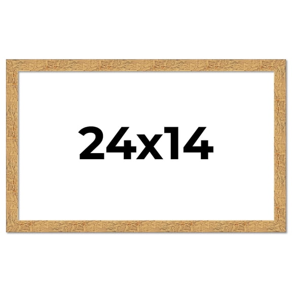 24x14 Frame Beige Real Wood Picture Frame Width 1.25 inches | Interior Frame Depth 0.5 inches |