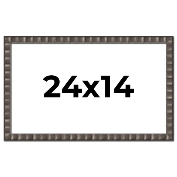 24x14 Frame Black Brown Chestnut Mosaic Solid Wood Picture Frame | 1.125 Inch Moulding Width |