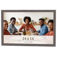 thumbnail image 1 of 24x14 Frame Blue Kingsley Pewter Solid Wood Picture Frame Width 0.75 Inches |Interior Depth 0.5, 1 of 8
