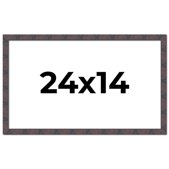 24x14 Frame Brown Rustic Lacquered Walnut Solid Wood Picture Frame Width | 0.875 Inch Moulding