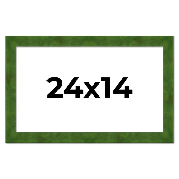 24x14 Frame Green Burl Solid Wood Picture Frame | 1.75 Inches Moulding Width | Interior Frame Depth