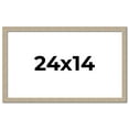 thumbnail image 1 of 24x14 Frame Grey Solid Wood Picture Frame Width 1 Inches | Interior Frame Depth 0.5 Inches |, 1 of 8