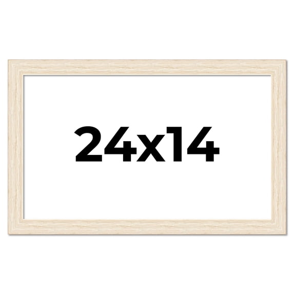 24x14 Frame White Real Wood Picture Frame Width 1.5 inches | Interior Frame Depth 0.5 inches | Barn