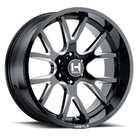 24x14 Hostile H113 Rage Blade Cut (Blk Milled) Wheel 6x5.5 (-76mm)
