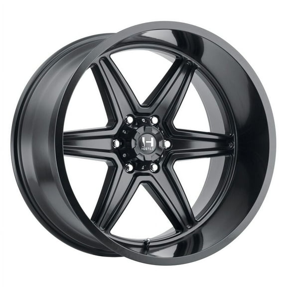 24x14 Hostile H117 Venom Blade Cut (Black Milled) Wheel 6x5.5 (-83mm)