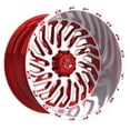 thumbnail image 1 of 24x14 TIS 561MRL Gloss Red Machined Face w/Lip Logo Wheel 5x5/5x5.5 (-76mm), 1 of 2