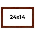 thumbnail image 1 of 24x14 Walnut Brown Veneer Real Wood Picture Frame Width 1.75 inches | Interior Frame Depth 0.5, 1 of 8