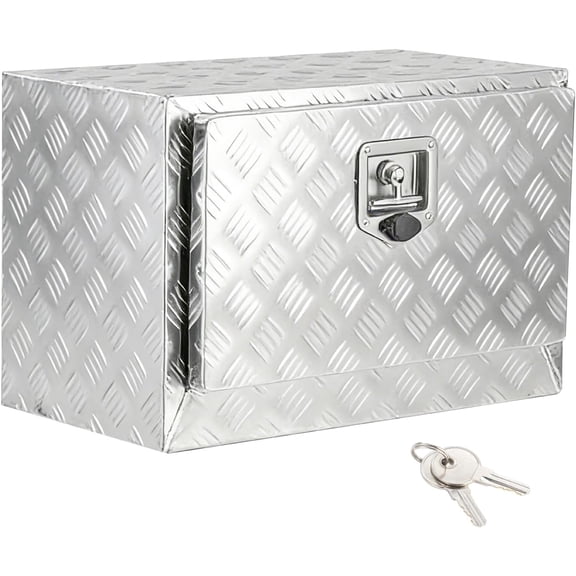 24x14x16 In Aluminum Underbody Truck Tool Box Lockable Storage for Pickup Trailer Van