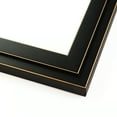 thumbnail image 1 of 24x15 Frame Black Real Wood Picture Frame Width 1.25 inches | Interior Frame Depth 0.5 inches |, 1 of 8