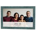 thumbnail image 1 of 24x15 Frame Blue Rustic Barnwood Solid Wood Picture Frame Width 1.25 Inches | Interior Depth 0.5, 1 of 8
