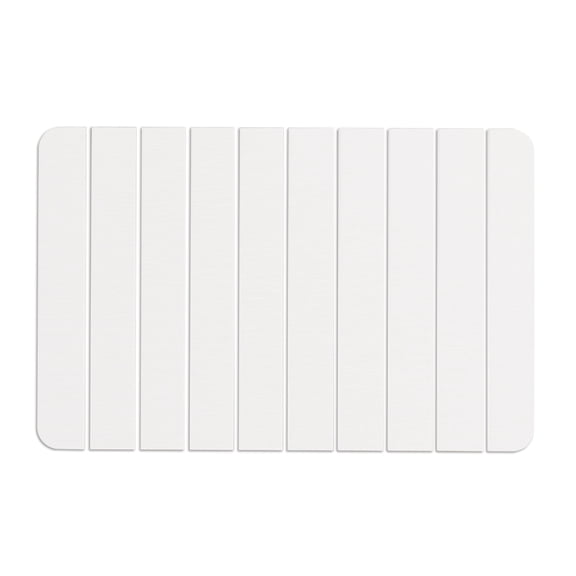 24x15" Modern Diatomite Stone Medium Kitchen Mat in Natural White