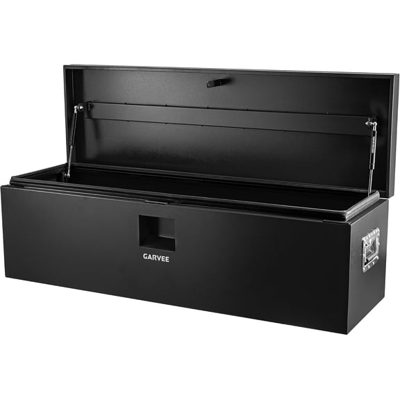 24x15x15in Truck Tool Box Dual Hydraulic Lids Weatherproof Lockable for Pickup Bed RV Trailer