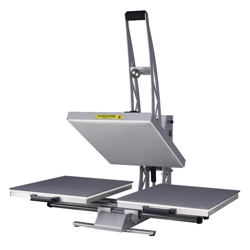 24x16 Auto Open Dual Platen Heat Press 110V 2000W | Semi-automatic magnetic auto-release for efficient stamping